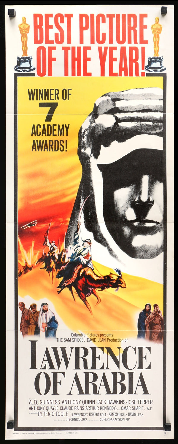 Lawrence Of Arabia 1962 Movie Poster - Rare Hollywood Classic Reproduction
