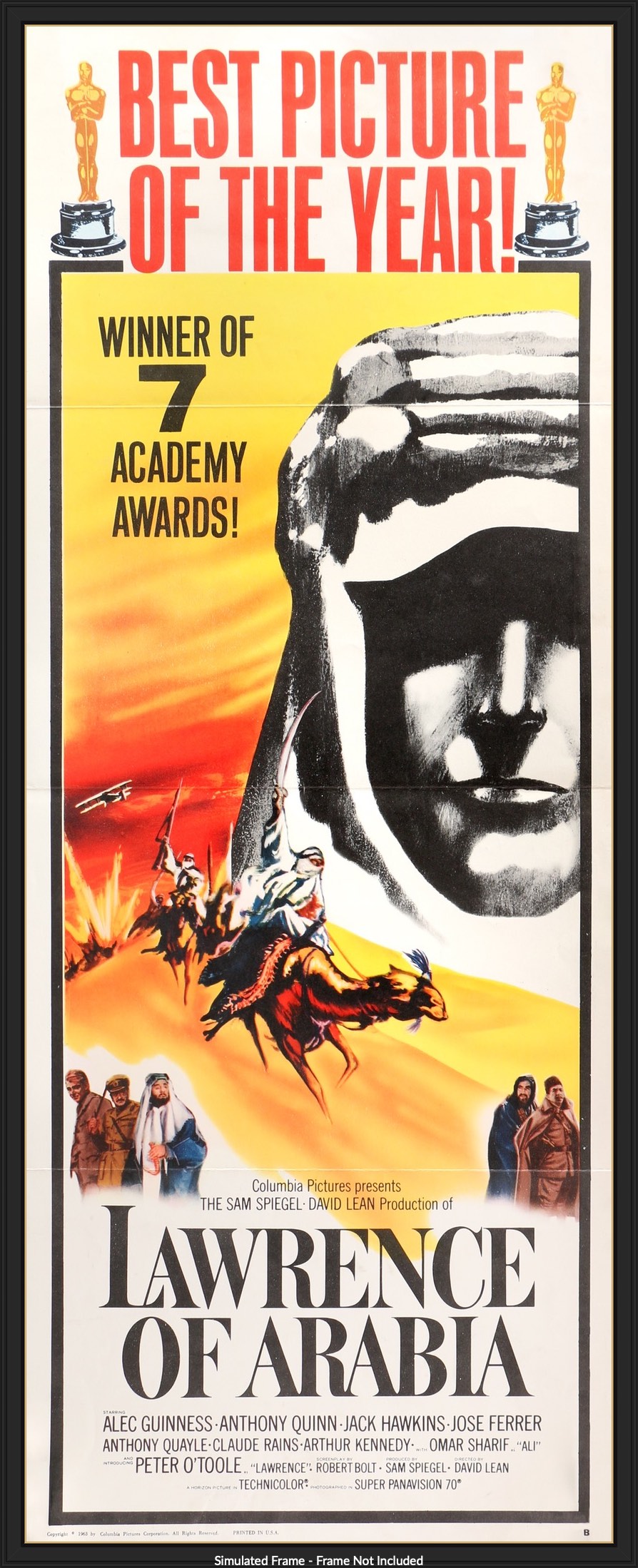 Lawrence of Arabia (1962) original movie poster for sale at Original Film Art - Vintage Movie Posters
