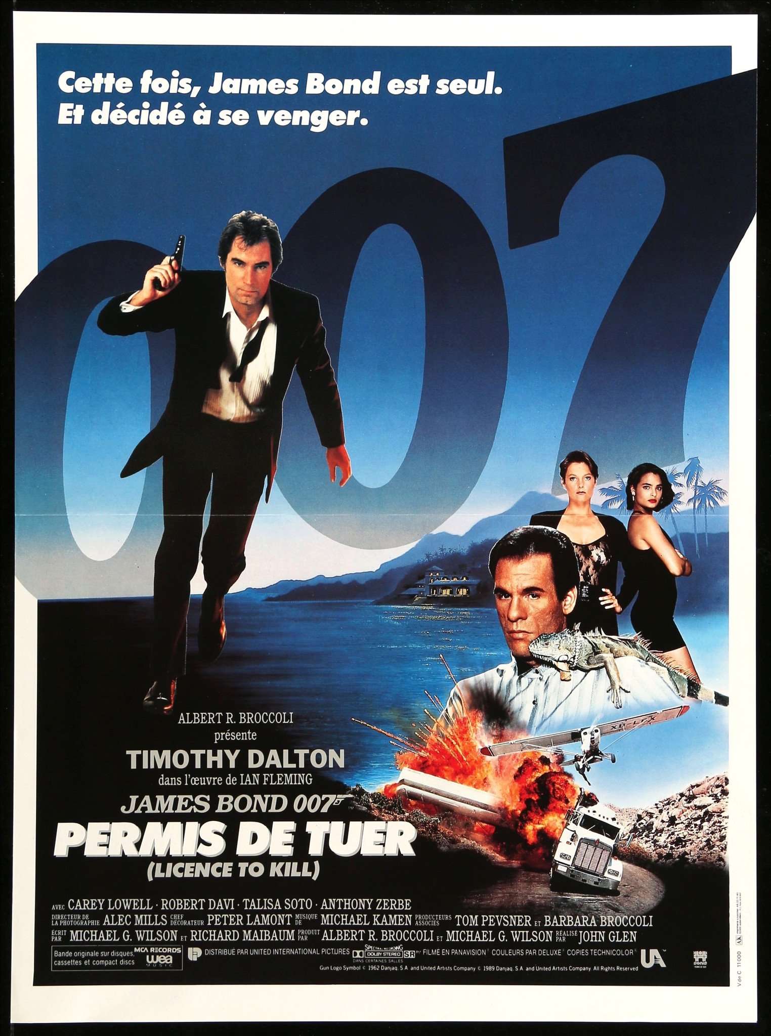 Licence to Kill (1989) Original French Movie Poster - 16