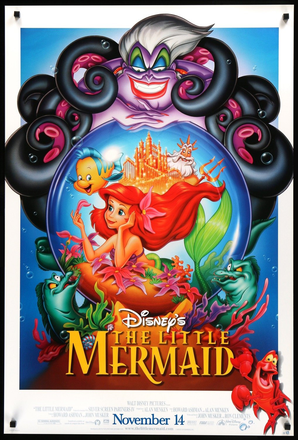Little Mermaid (1989) original movie poster for sale at Original Film Art - Vintage Movie Posters