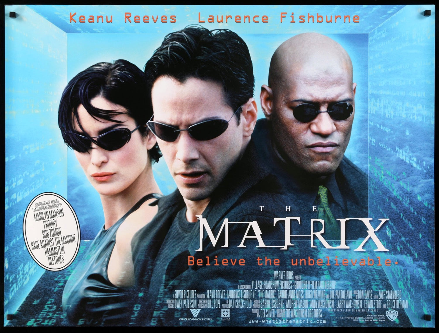 The Matrix (1999) Original British Quad Movie Poster - Original
