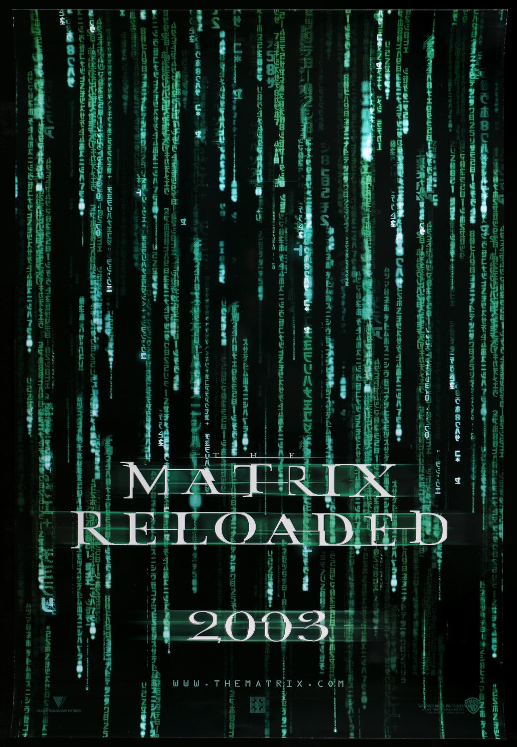 Matrix Reloaded (2003) original movie poster for sale at Original Film Art - Vintage Movie Posters