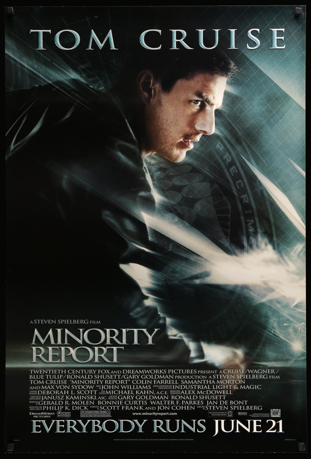 Minority Report (2002) original movie poster for sale at Original Film Art - Vintage Movie Posters