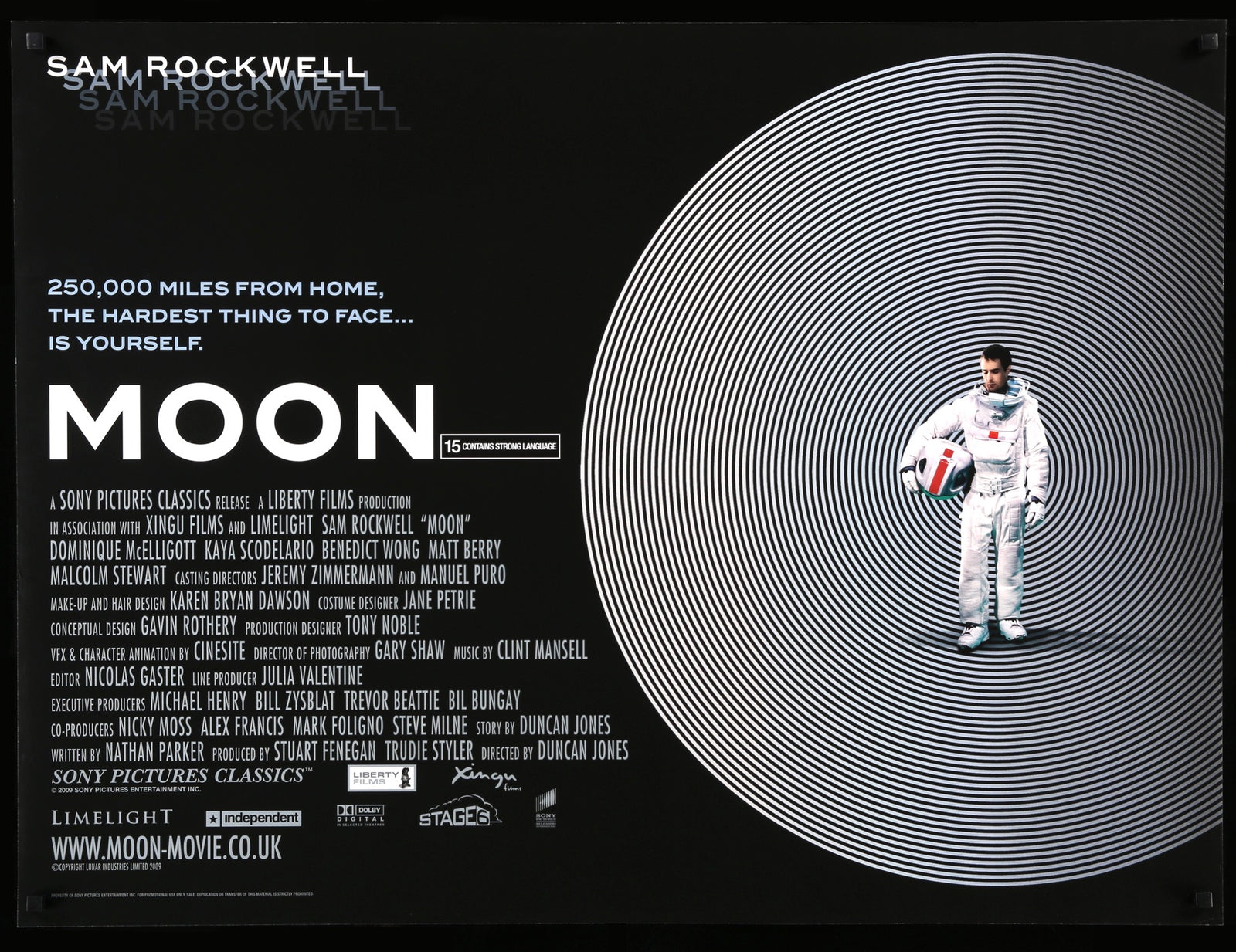 Moon (2009) original movie poster for sale at Original Film Art - Vintage Movie Posters