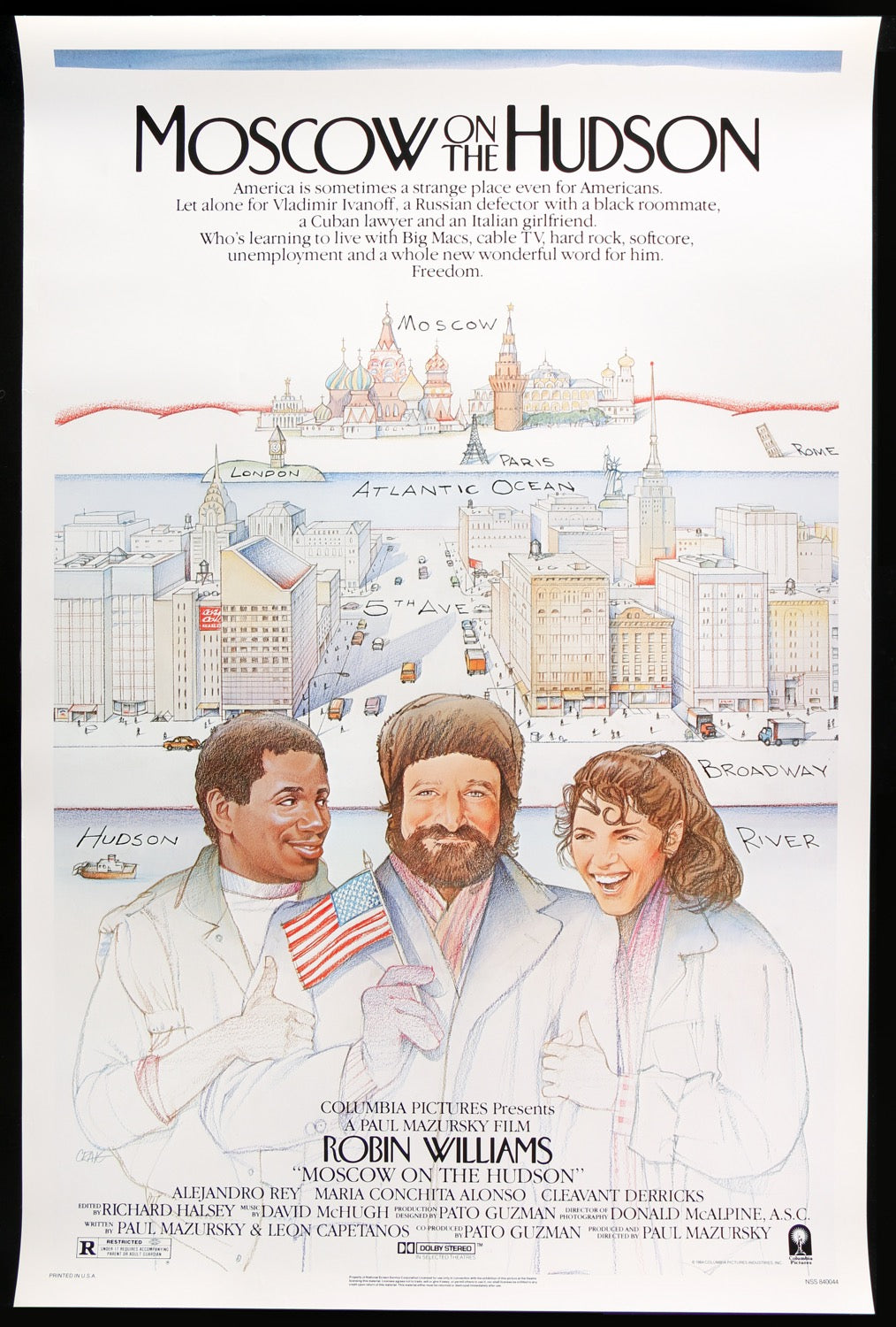 Moscow on the Hudson (1984) original movie poster for sale at Original Film Art - Vintage Movie Posters