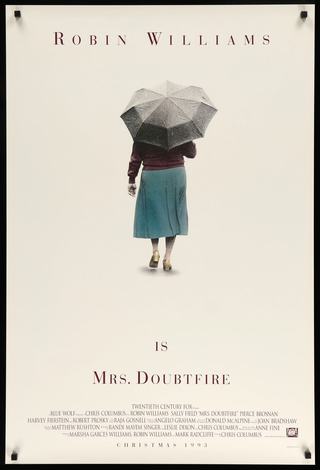 Mrs. Doubtfire (1993) original movie poster for sale at Original Film Art - Vintage Movie Posters