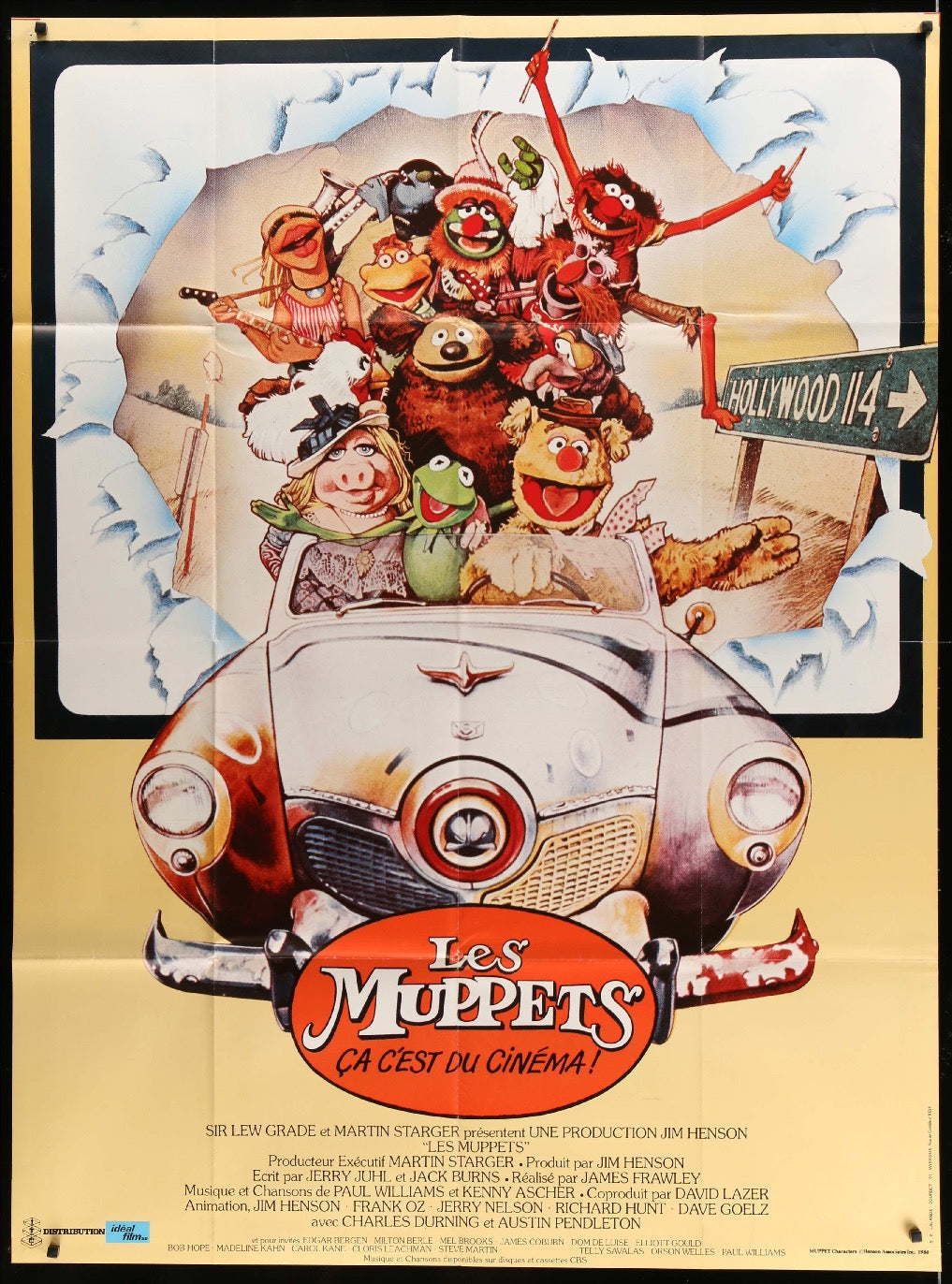 The Muppet Movie (1979) Original French Grande Movie Poster 46" x 62" -  Original Film Art - Vintage Movie Posters