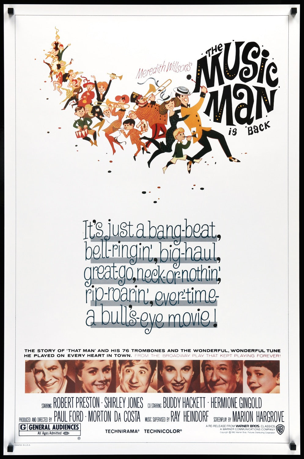 Music Man (1962) original movie poster for sale at Original Film Art - Vintage Movie Posters