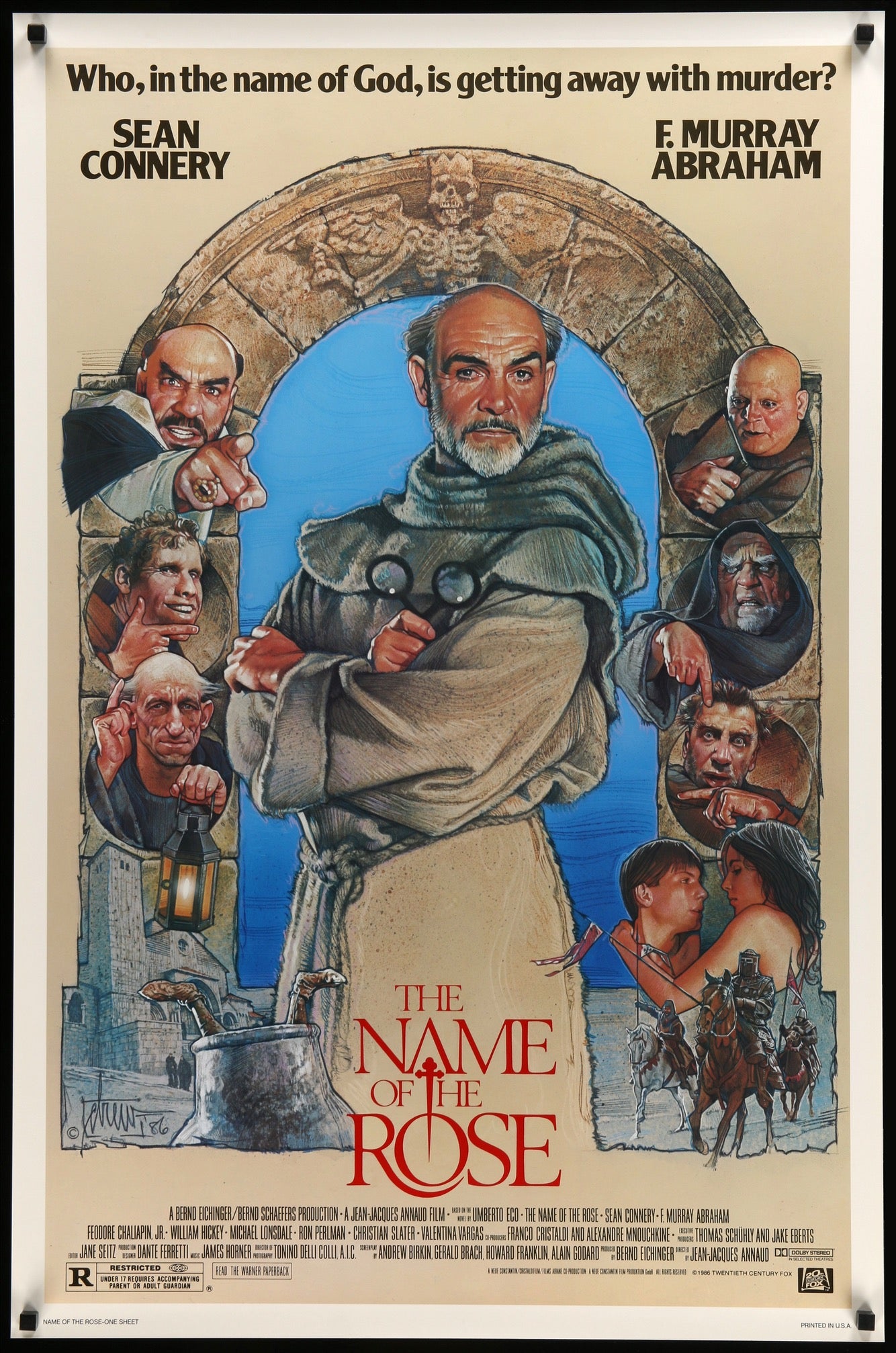 Name of the Rose (1986) original movie poster for sale at Original Film Art - Vintage Movie Posters