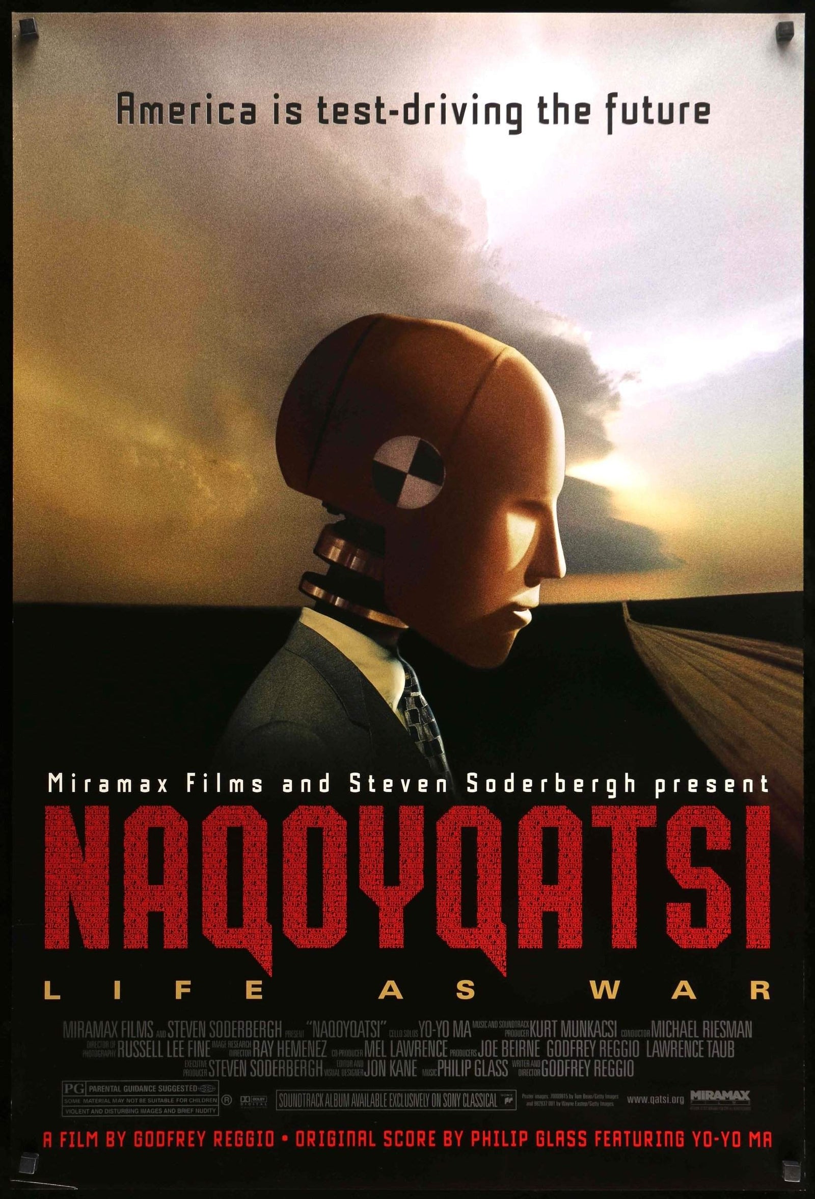 Naqoyqatsi: Life as War (2002) original movie poster for sale at Original Film Art - Vintage Movie Posters