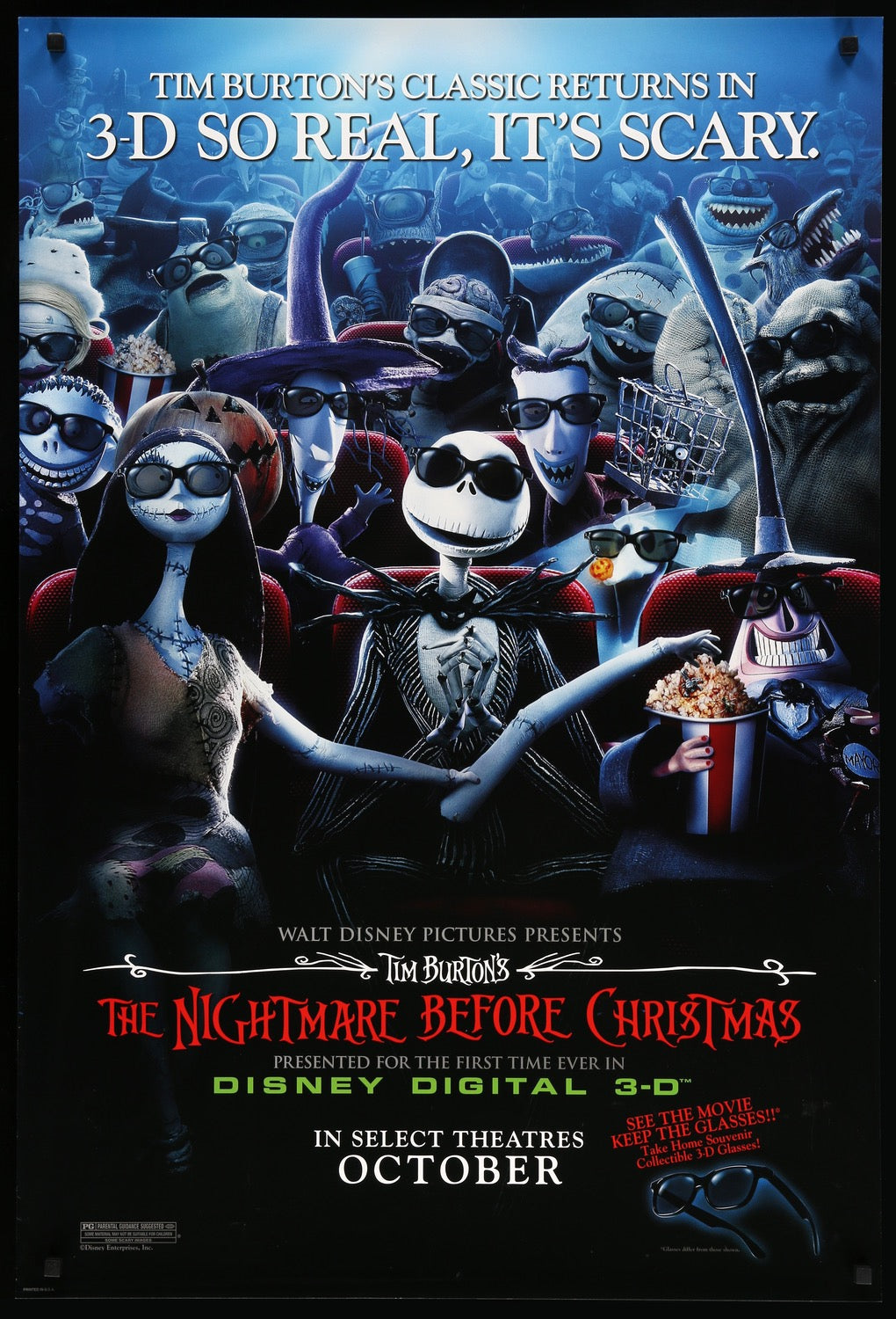 Nightmare Before Christmas (1993) original movie poster for sale at Original Film Art - Vintage Movie Posters