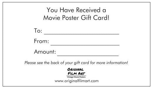 $200 Gift Card original movie poster for sale at Original Film Art - Vintage Movie Posters