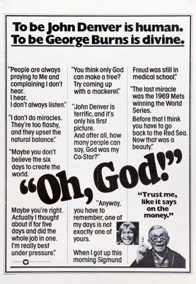Oh, God! (1977) original movie poster for sale at Original Film Art - Vintage Movie Posters