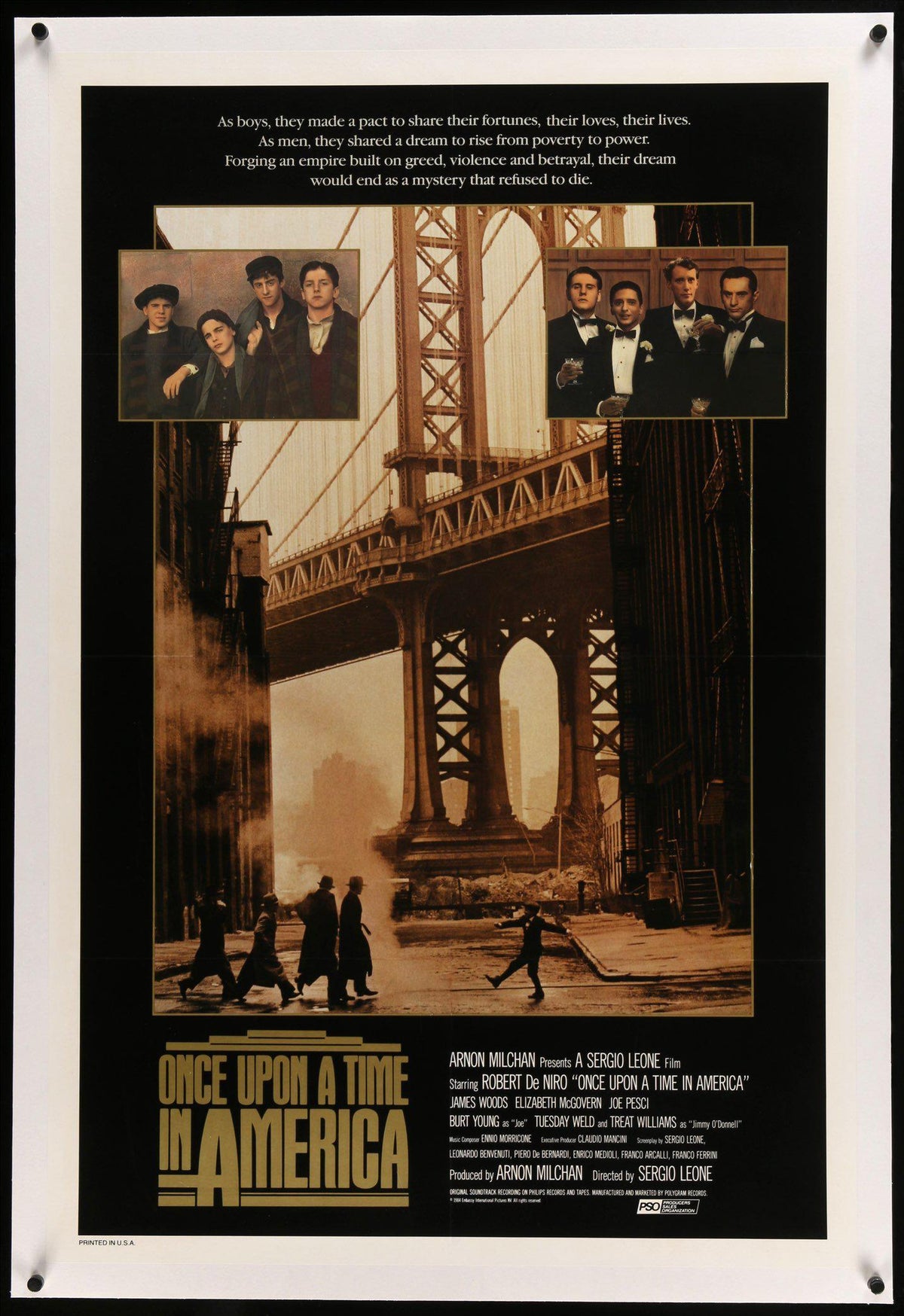 Once Upon a Time in America (1984) original movie poster for sale at Original Film Art - Vintage Movie Posters