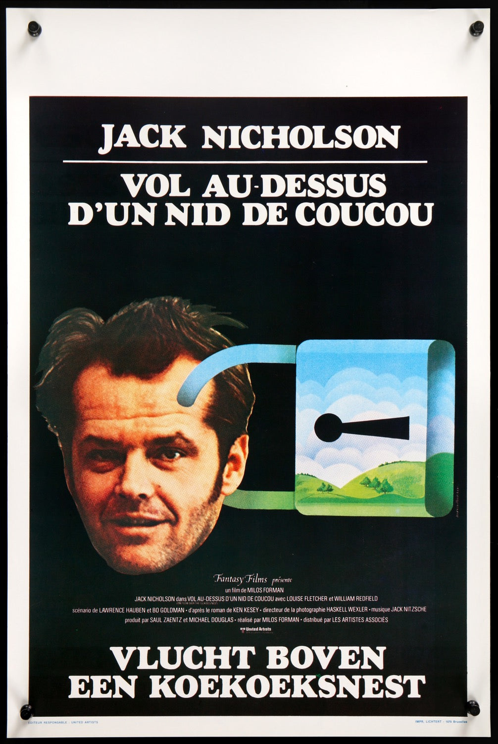 One Flew Over the Cuckoo&#39;s Nest (1975) original movie poster for sale at Original Film Art