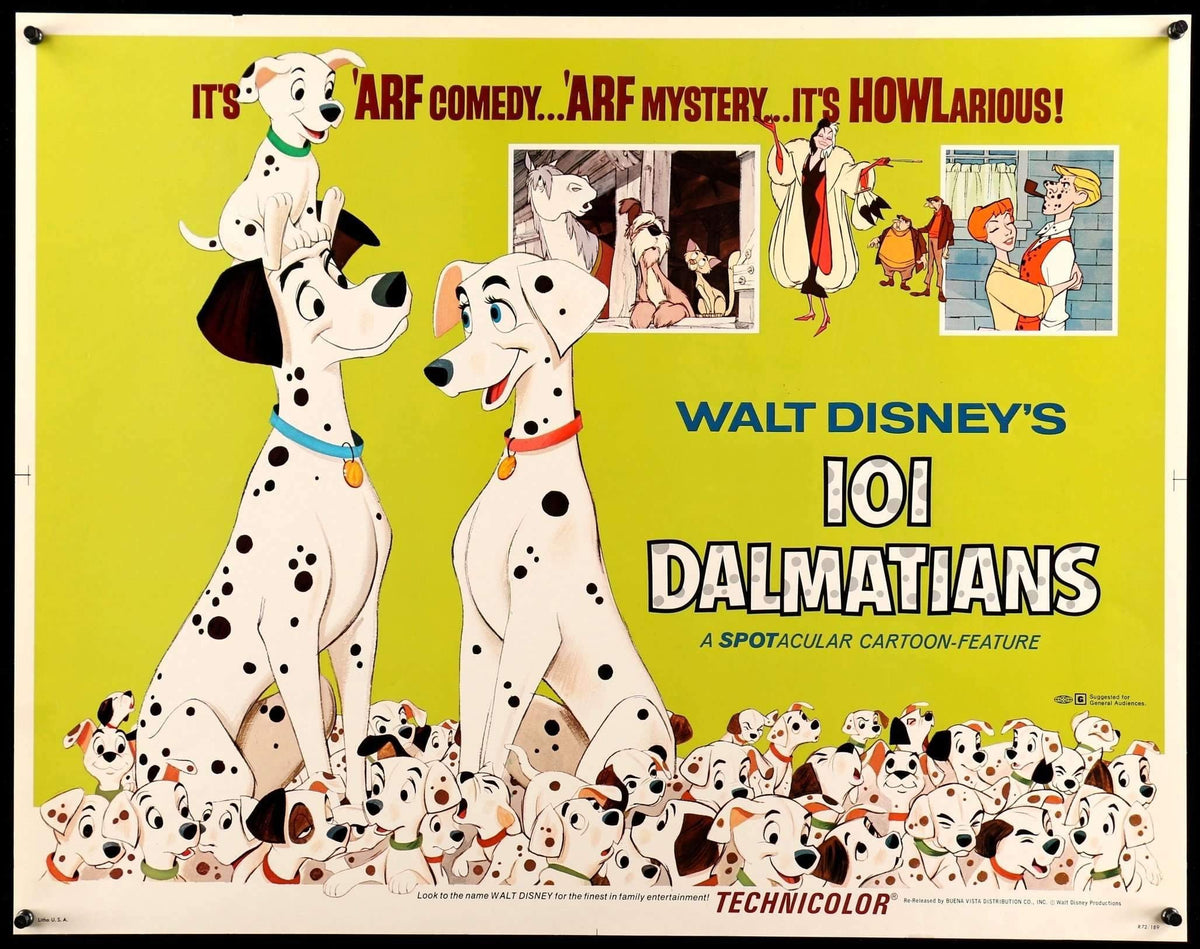 101 Dalmatians (1961) original movie poster for sale at Original Film Art - Vintage Movie Posters