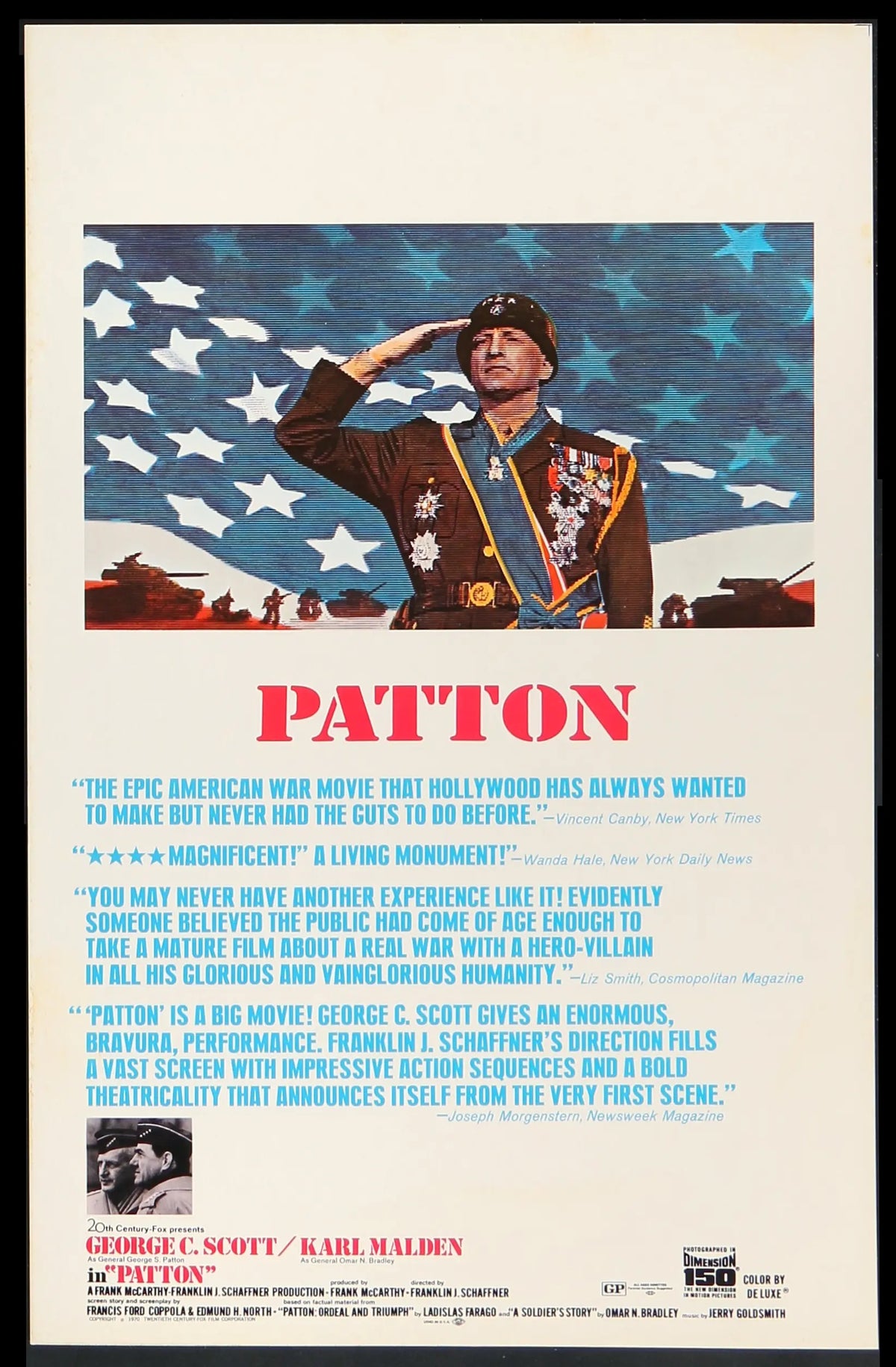 Patton (1970) original movie poster for sale at Original Film Art - Vintage Movie Posters