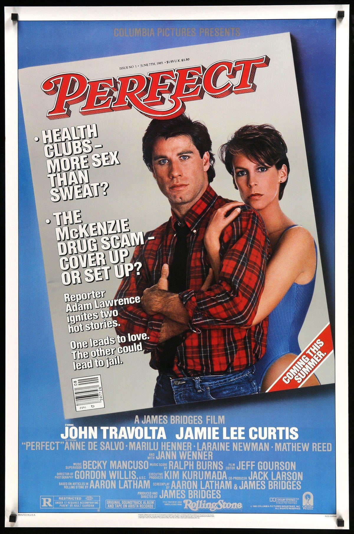 Perfect (1985) original movie poster for sale at Original Film Art - Vintage Movie Posters