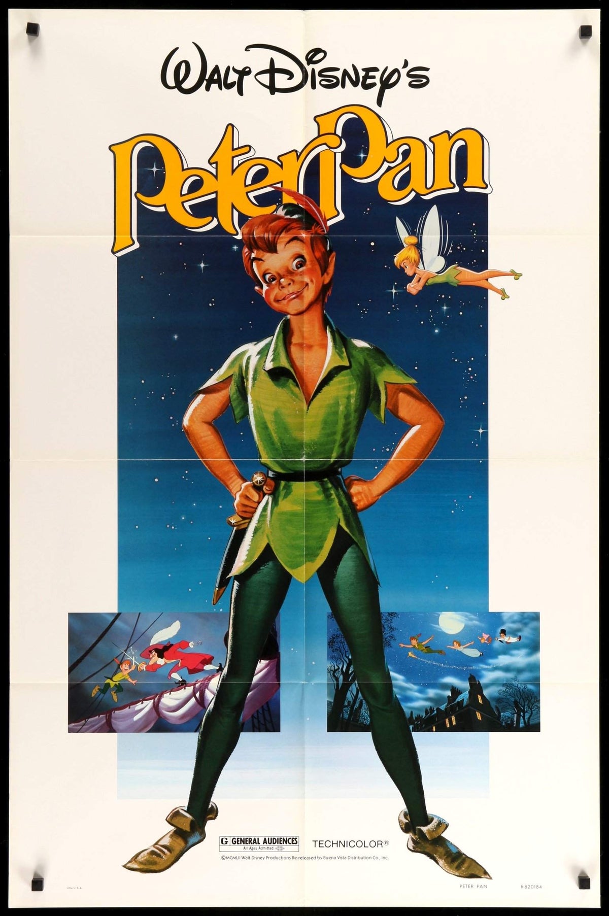 Peter Pan (1953) original movie poster for sale at Original Film Art