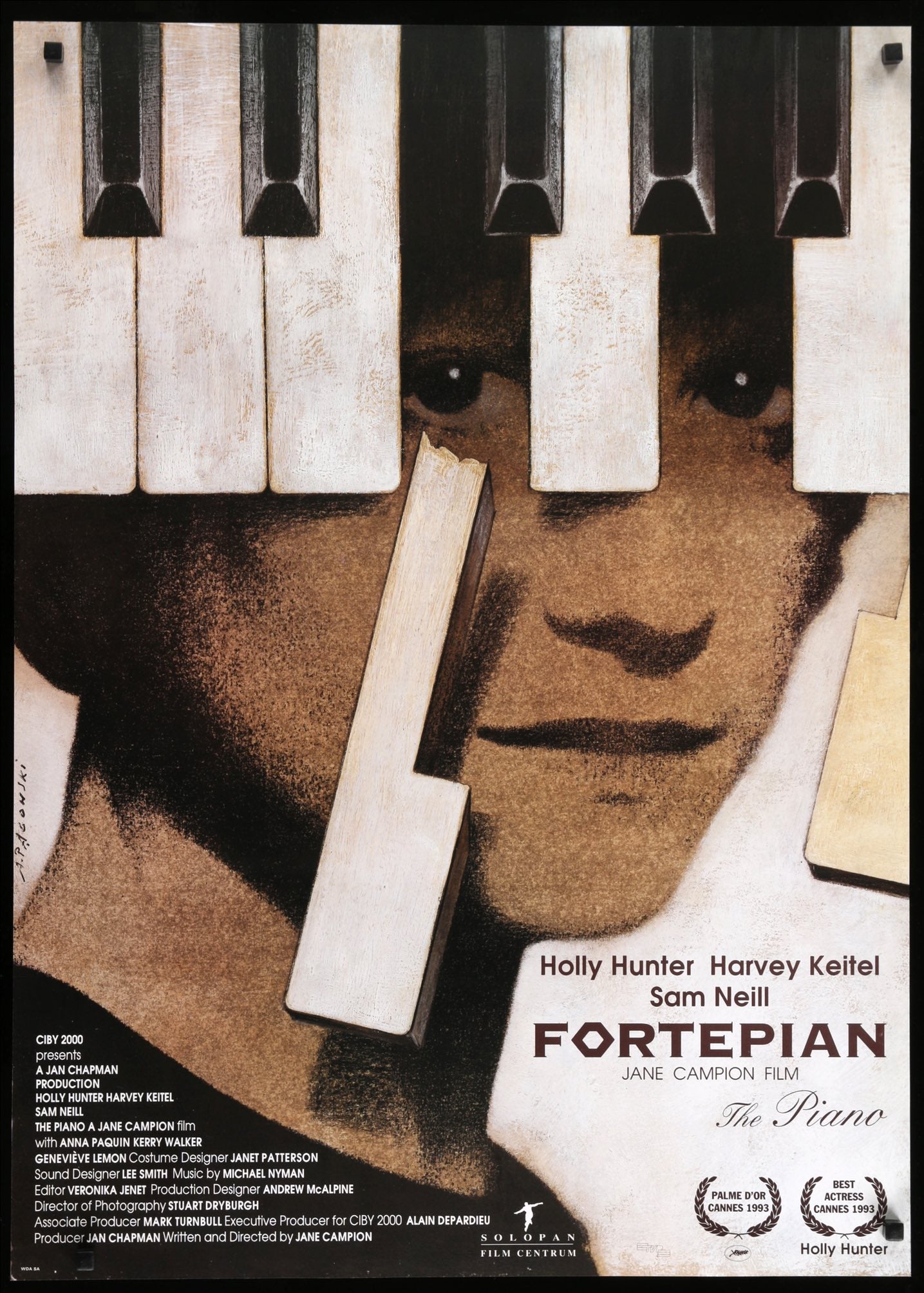 Piano (1993) original movie poster for sale at Original Film Art