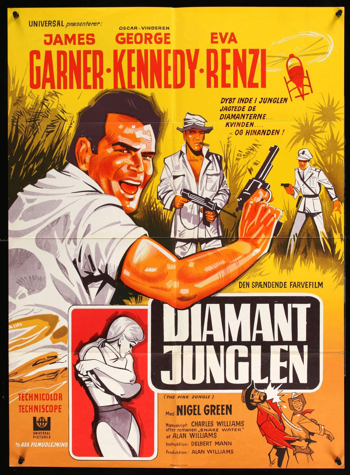 Pink Jungle (1968) original movie poster for sale at Original Film Art - Vintage Movie Posters
