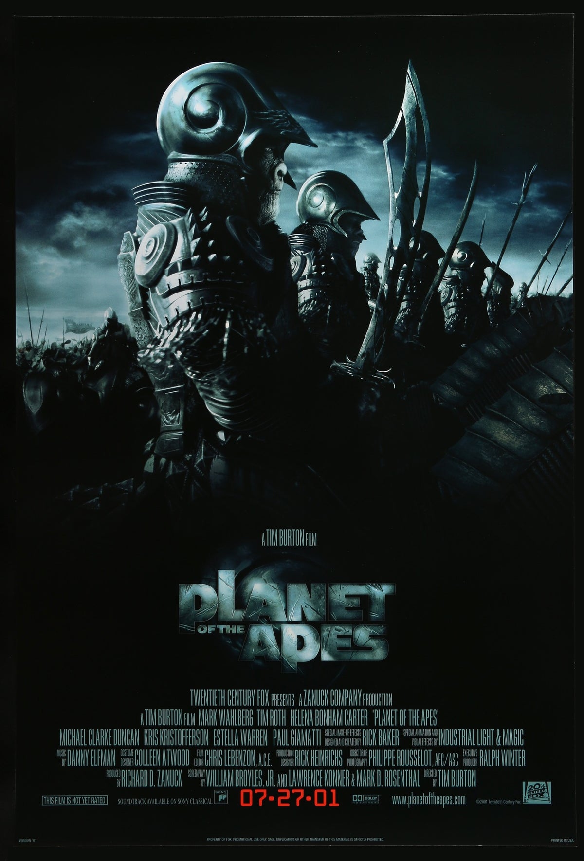 Planet of the Apes (2001) original movie poster for sale at Original Film Art - Vintage Movie Posters