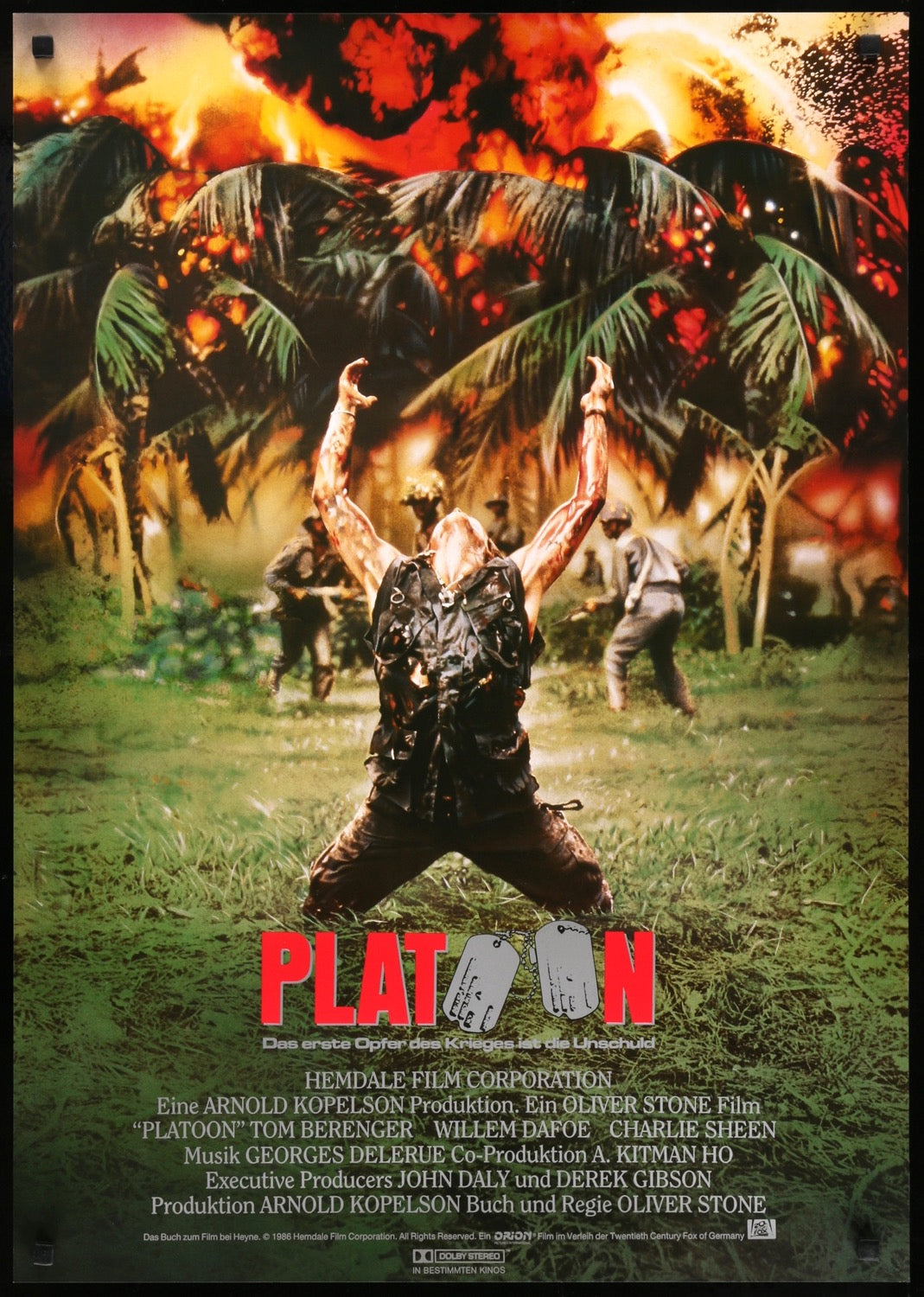 Platoon (1986) original movie poster for sale at Original Film Art