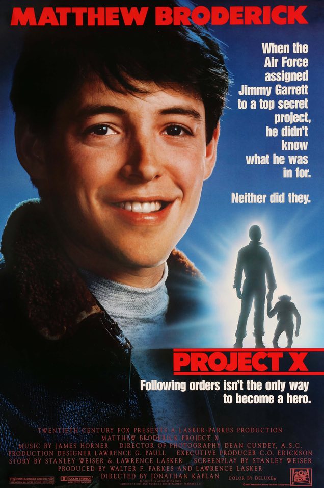 Project X (1987) original movie poster for sale at Original Film Art - Vintage Movie Posters