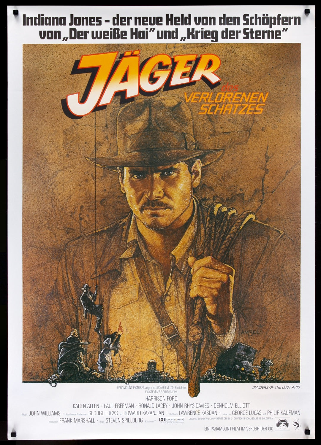 Raiders of the Lost Ark (1981) original movie poster for sale at Original Film Art - Vintage Movie Posters