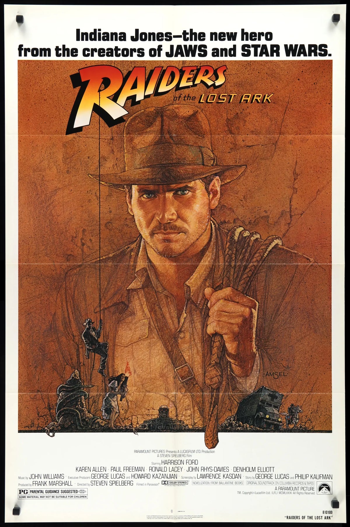 Raiders of the Lost Ark (1981) original movie poster for sale at Original Film Art
