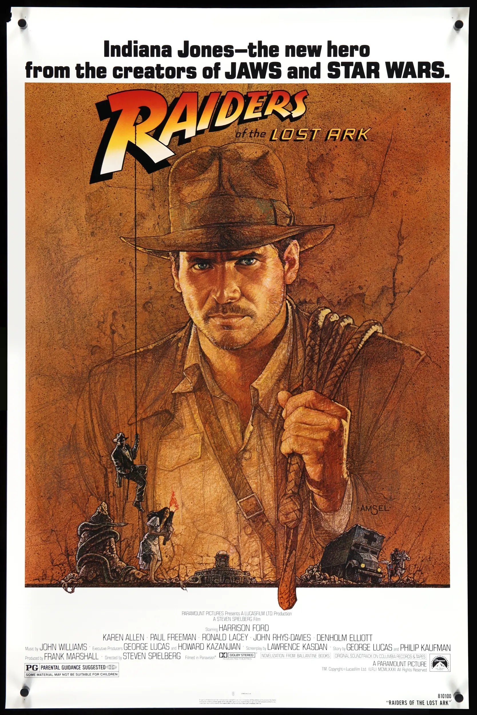 Indiana Jones Raiders of the Lost Ark (1981) Movie Poster - The Curious Indiana Jones Raiders of the Lost Ark (1981) Movie Poster - The Curious