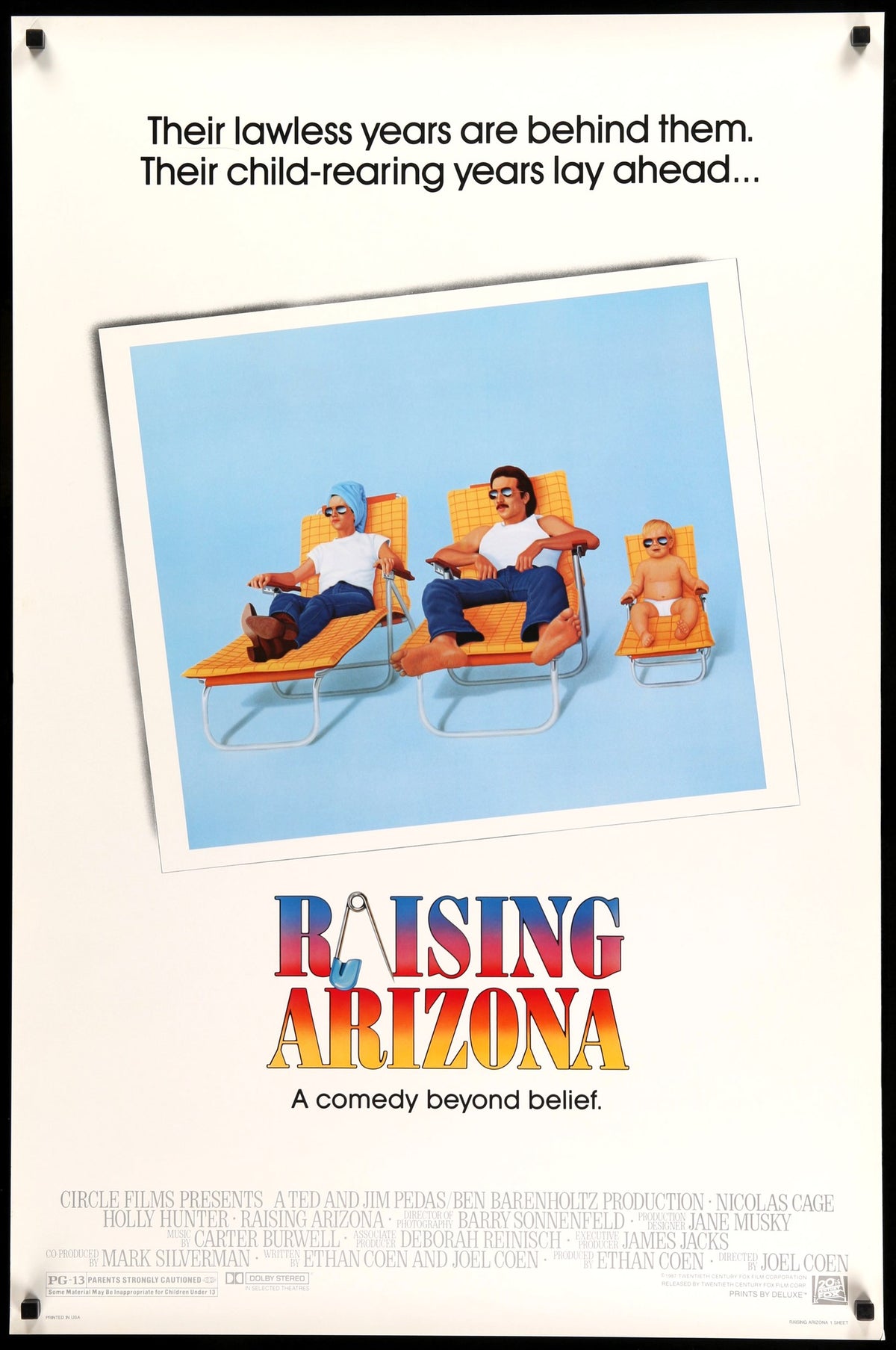 Raising Arizona (1987) original movie poster for sale at Original Film Art - Vintage Movie Posters