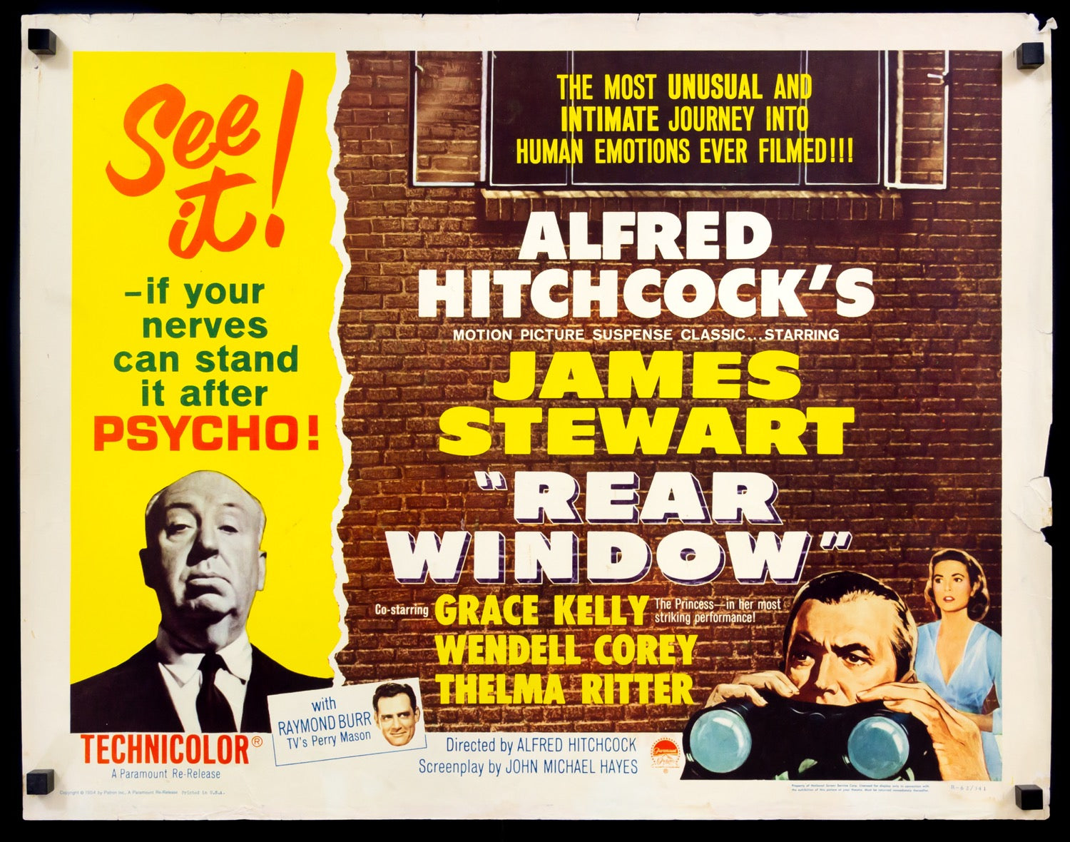Retro Poster Rear Window Rear Window (1954) Original R1962 Half Sheet Movie Poster - Original ...