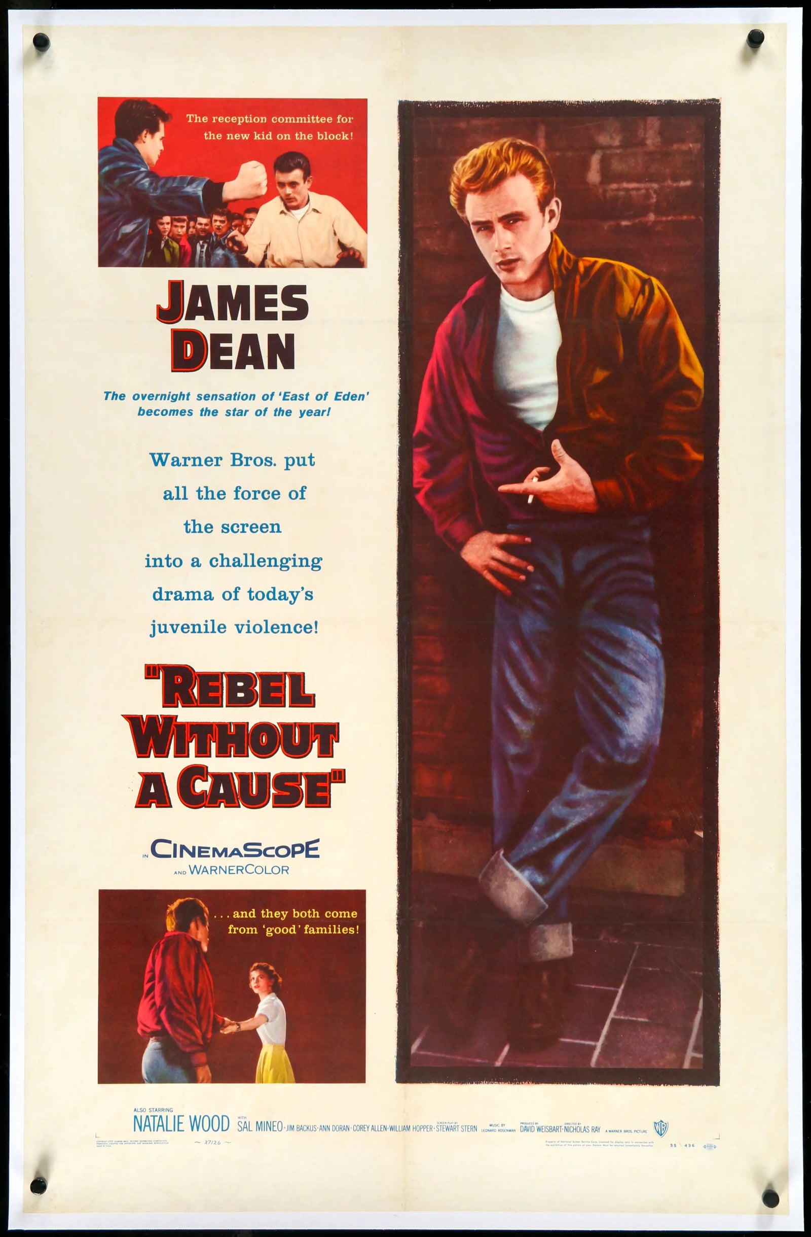 Rebel Without a Cause (1955) original movie poster for sale at Original Film Art - Vintage Movie Posters