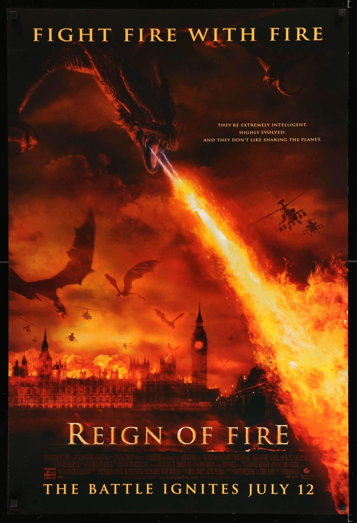 Reign of Fire (2002) original movie poster for sale at Original Film Art - Vintage Movie Posters