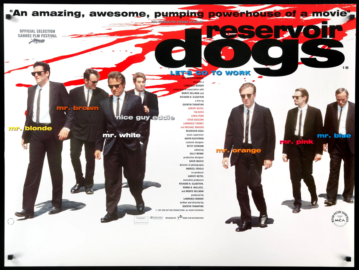 Reservoir Dogs (1992) original movie poster for sale at Original Film Art - Vintage Movie Posters