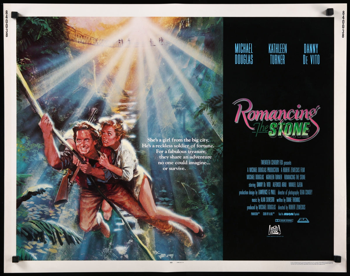 Romancing the Stone (1984) original movie poster for sale at Original Film Art - Vintage Movie Posters