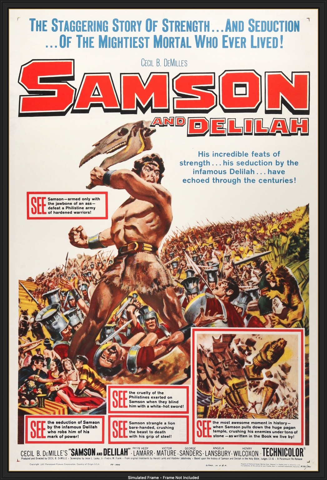 Samson and Delilah (1949) original movie poster for sale at Original Film Art