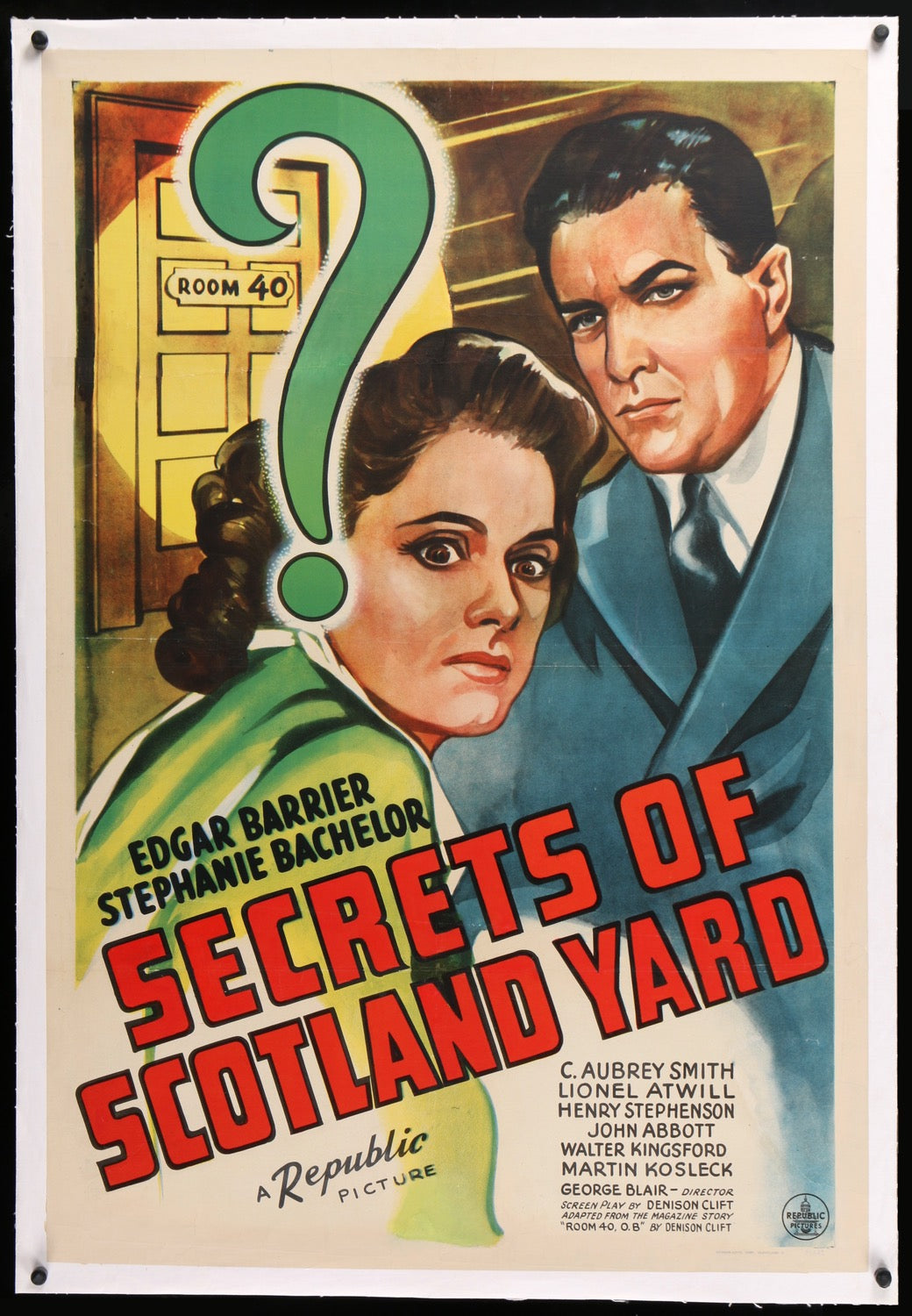 Secrets of Scotland Yard (1944) original movie poster for sale at Original Film Art - Vintage Movie Posters