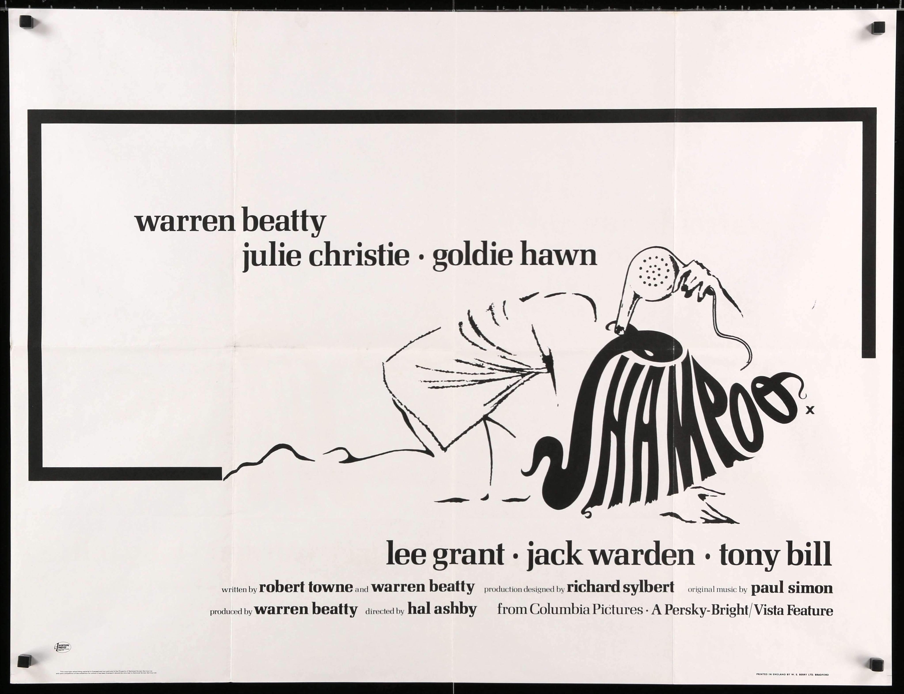Shampoo 1975 Original British Quad Movie Poster 30 x 40 Original Film Art Vintage Movie Posters