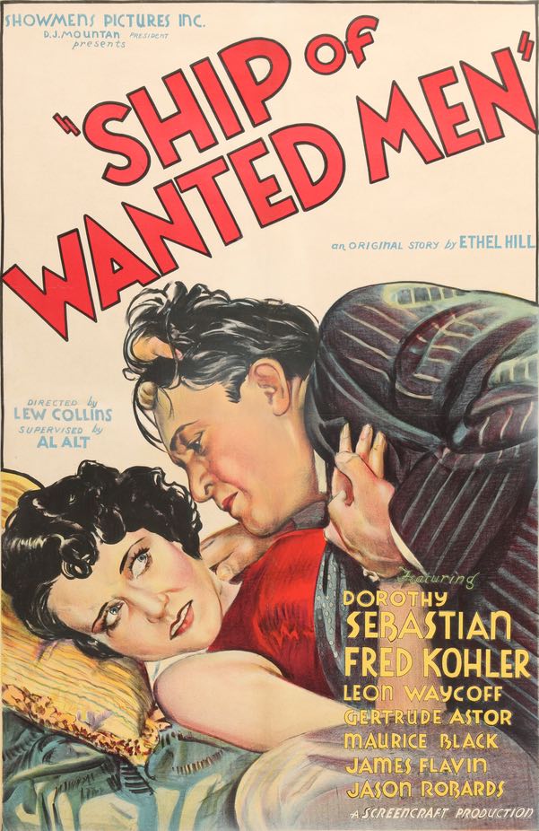 Ship of Wanted Men (1933) original movie poster for sale at Original Film Art - Vintage Movie Posters
