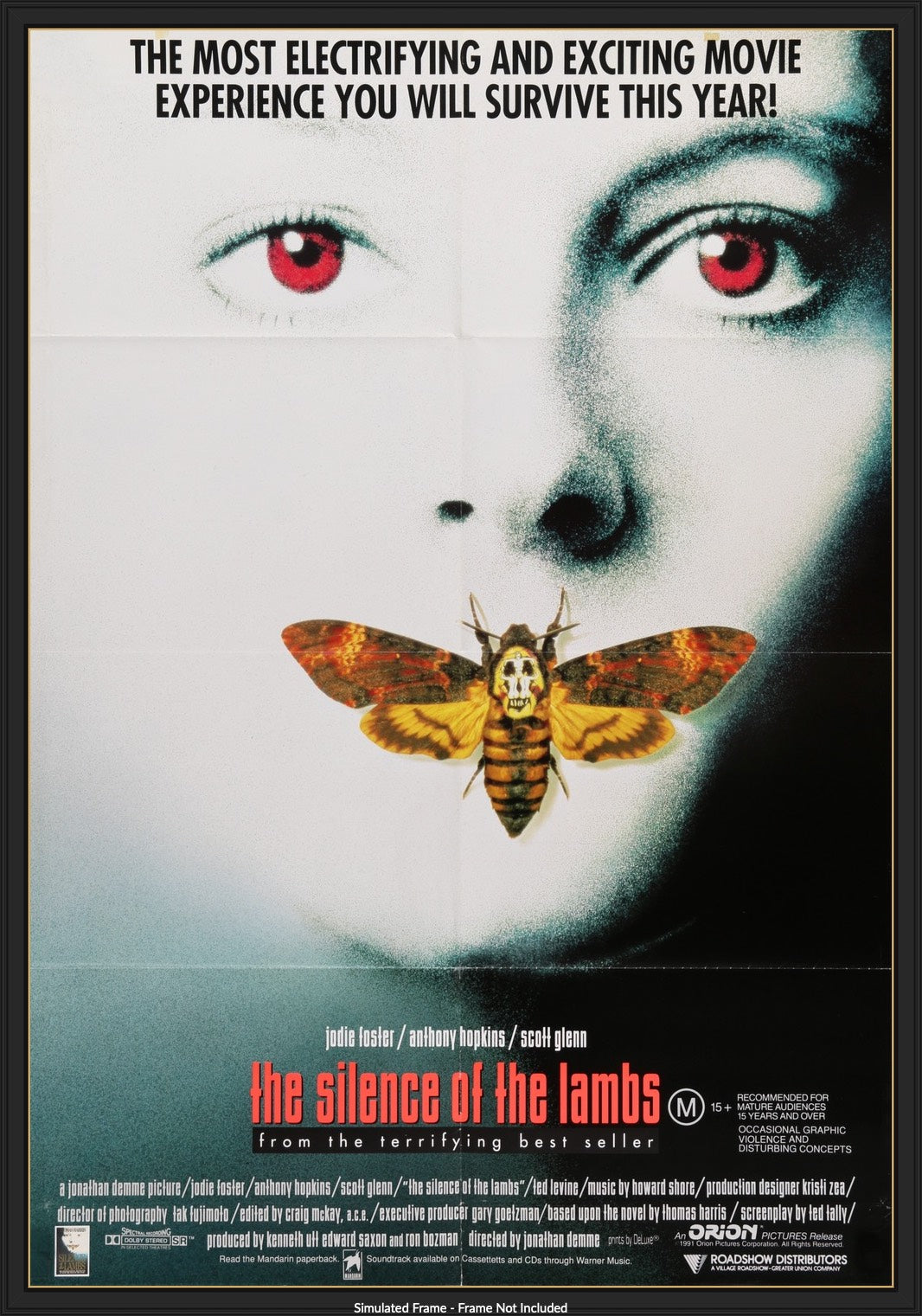 Silence of the Lambs (1991) original movie poster for sale at Original Film Art - Vintage Movie Posters