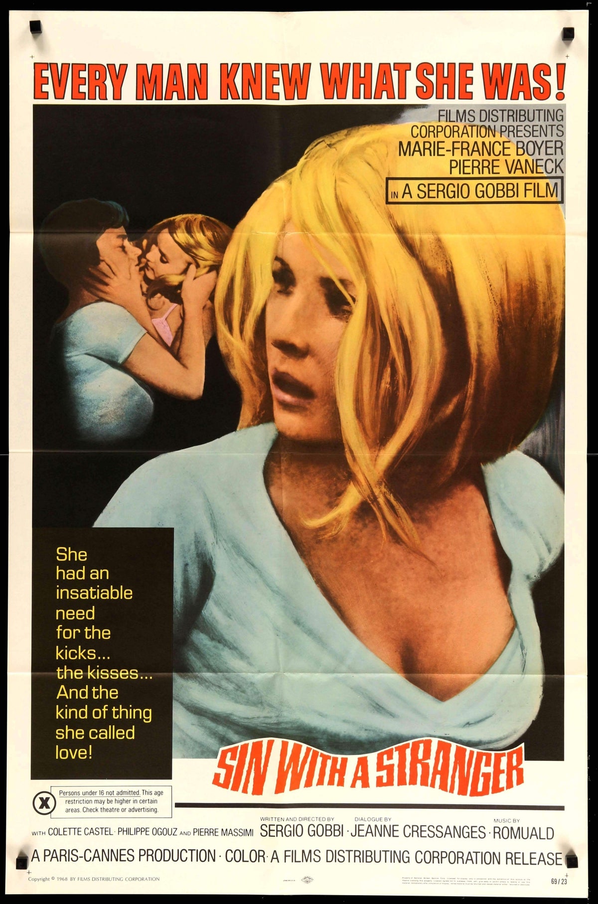 Sin With a Stranger (1968) original movie poster for sale at Original Film Art