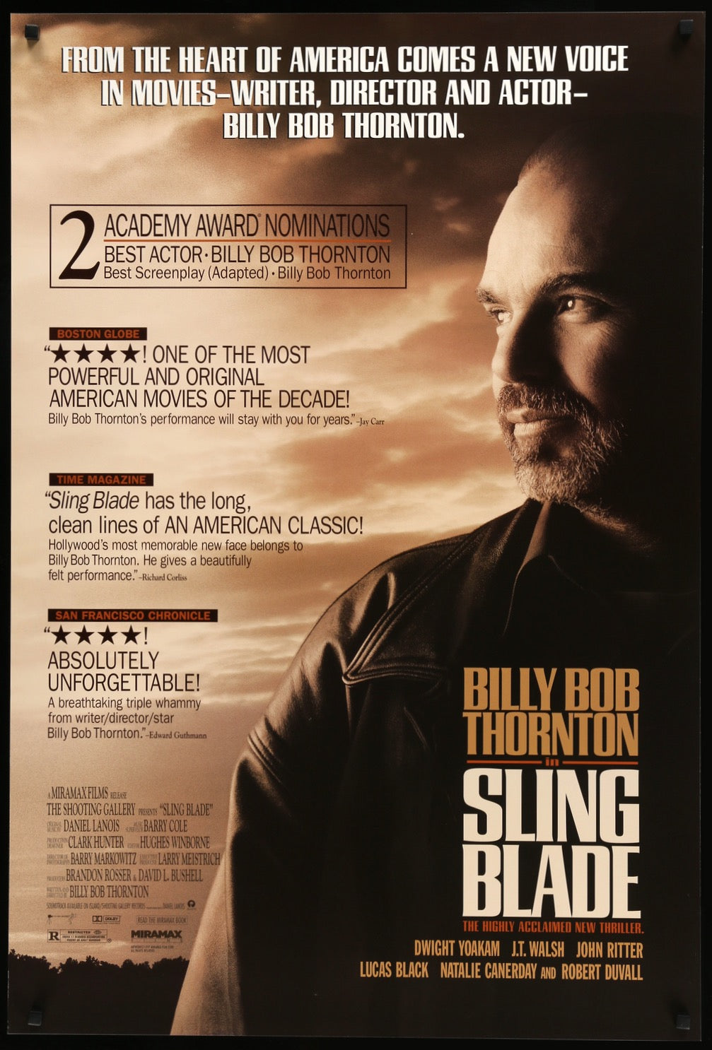 Sling Blade (1996) original movie poster for sale at Original Film Art - Vintage Movie Posters