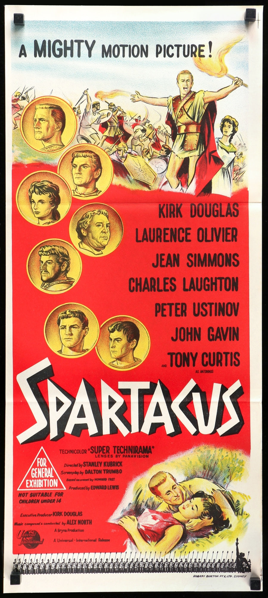 Spartacus (1960) original movie poster for sale at Original Film Art