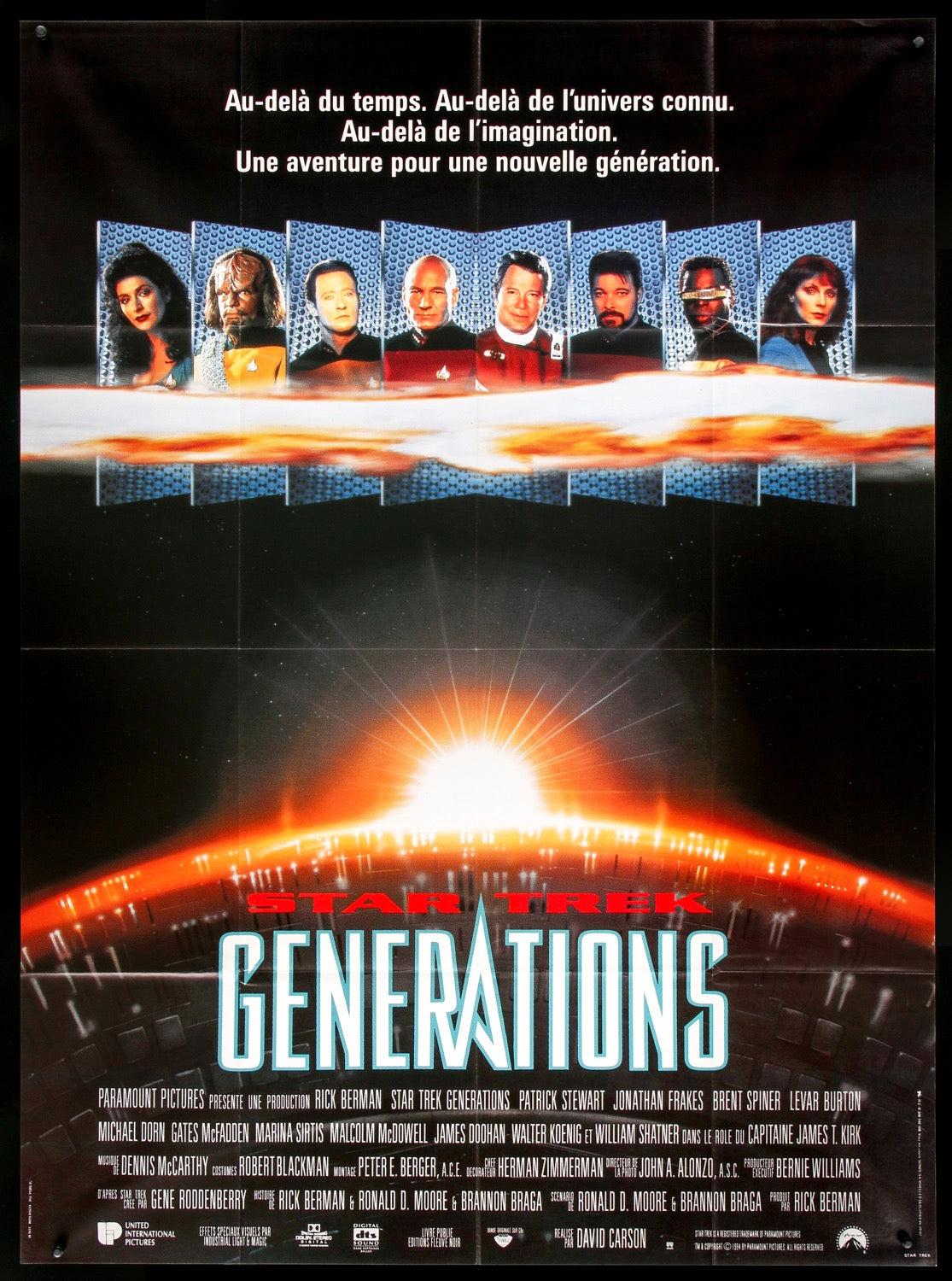 Star Trek: Generations (1994) original movie poster for sale at Original Film Art - Vintage Movie Posters