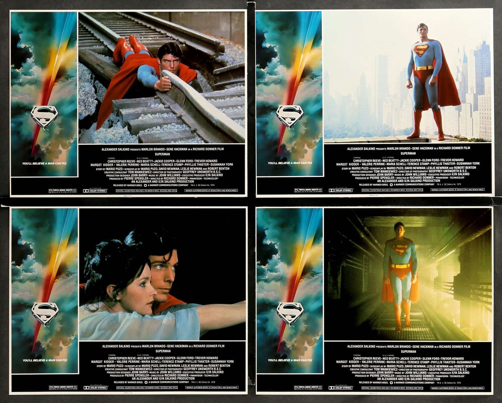 Superman: The Movie (1978) Lobby Cards - Set of 8 original movie poster for sale at Original Film Art - Vintage Movie Posters