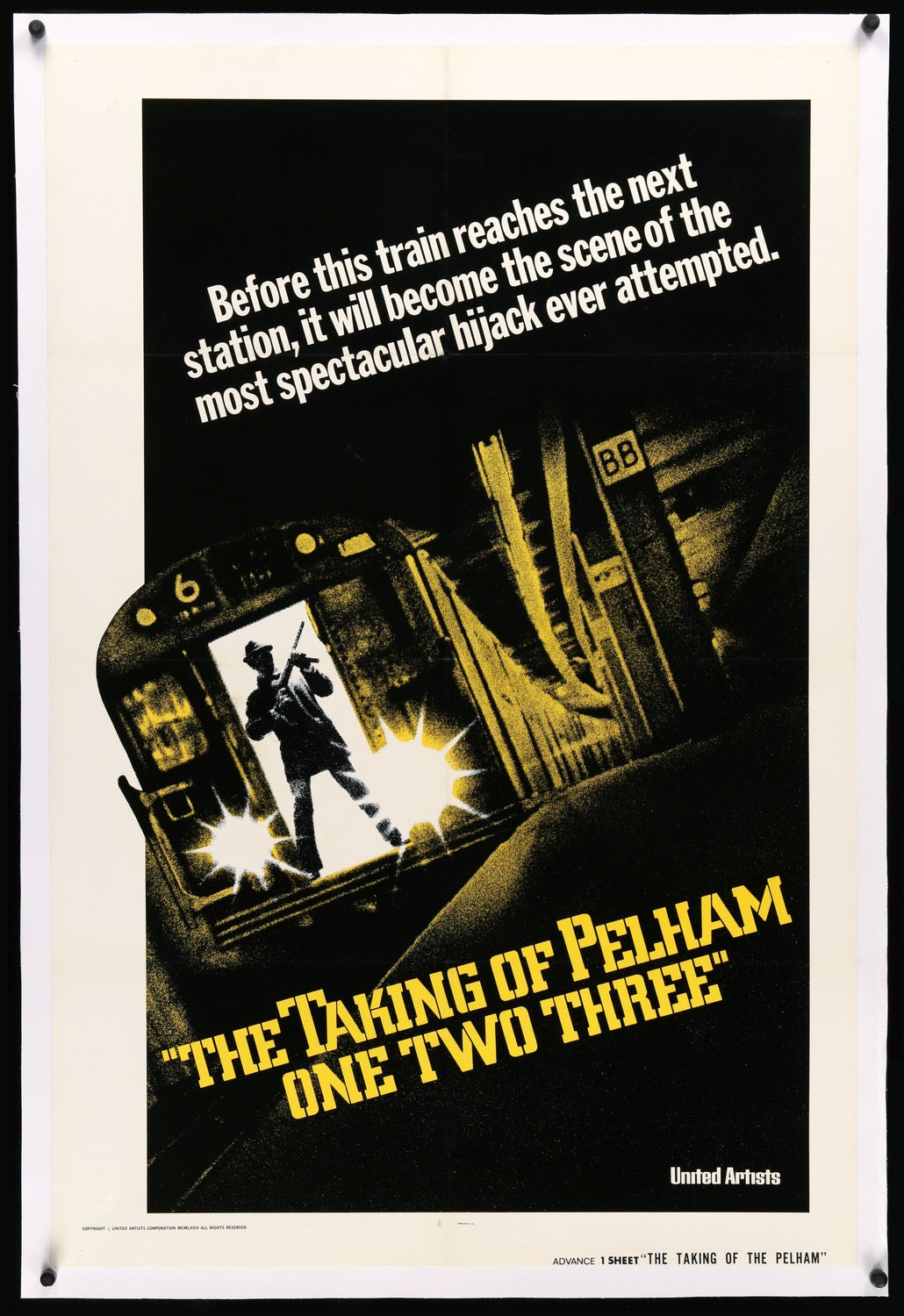 Taking of Pelham One Two Three (1974) original movie poster for sale at Original Film Art - Vintage Movie Posters