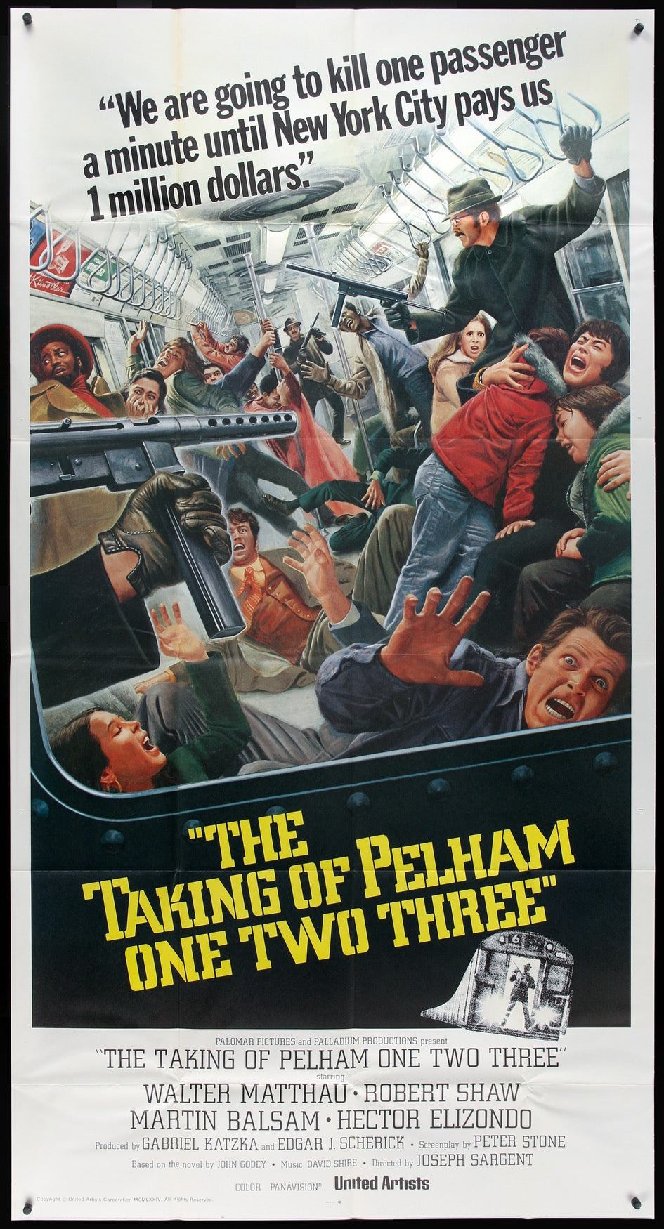 Taking of Pelham One Two Three (1974) original movie poster for sale at Original Film Art