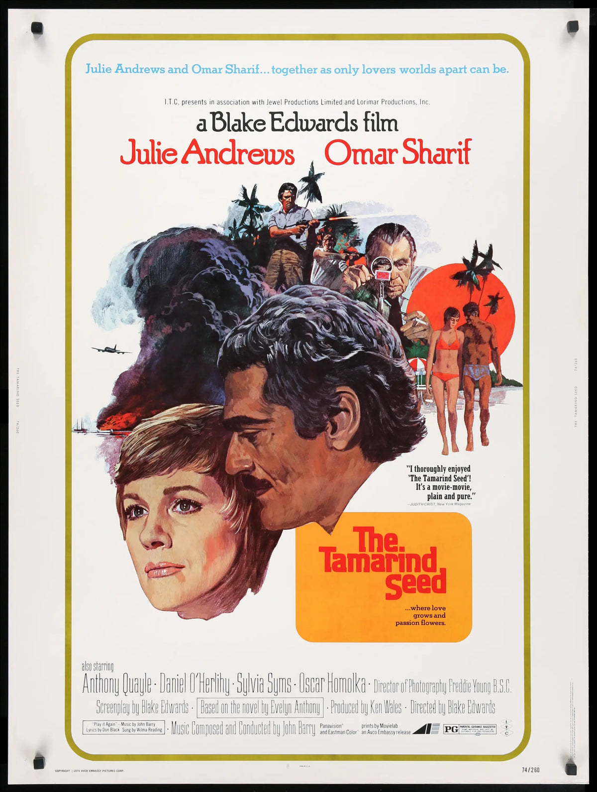 Tamarind Seed (1974) original movie poster for sale at Original Film Art - Vintage Movie Posters